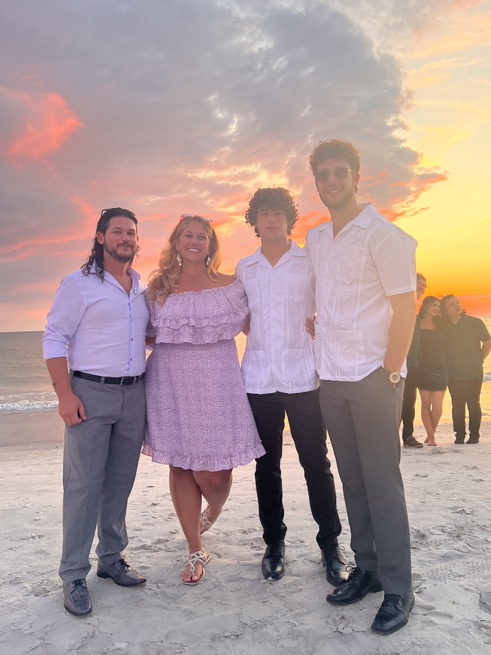 Anna, her two boys, and her partner