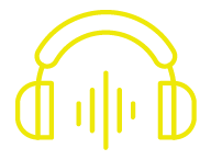 headphones and sound waves icon